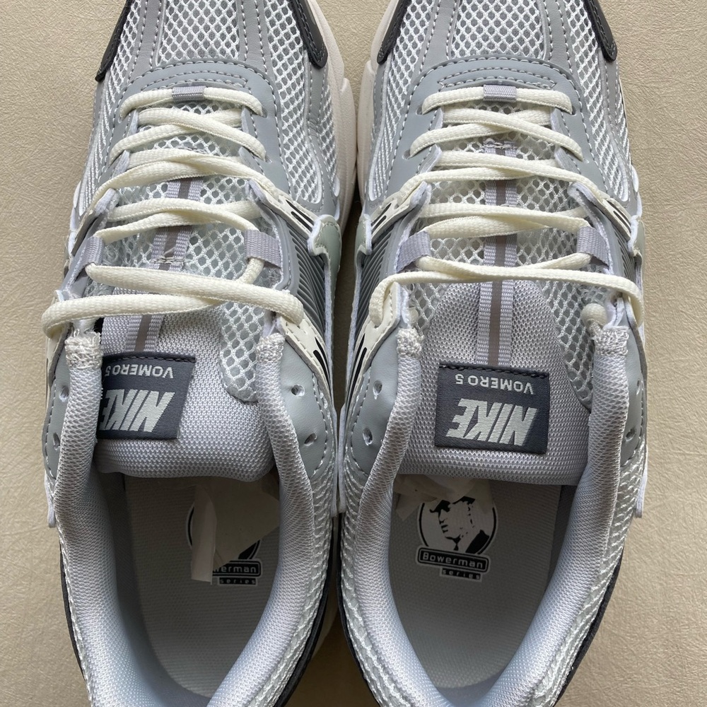 Nike Grey and White Mesh Running Sneakers